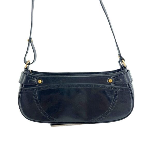 BRAHMIN Small Black Smooth Leather Shoulder Bag Purse - Picture 7 of 15